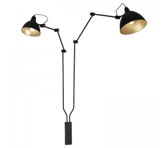 Sieninis šviestuvas AIDA BLACK/GOLD 2